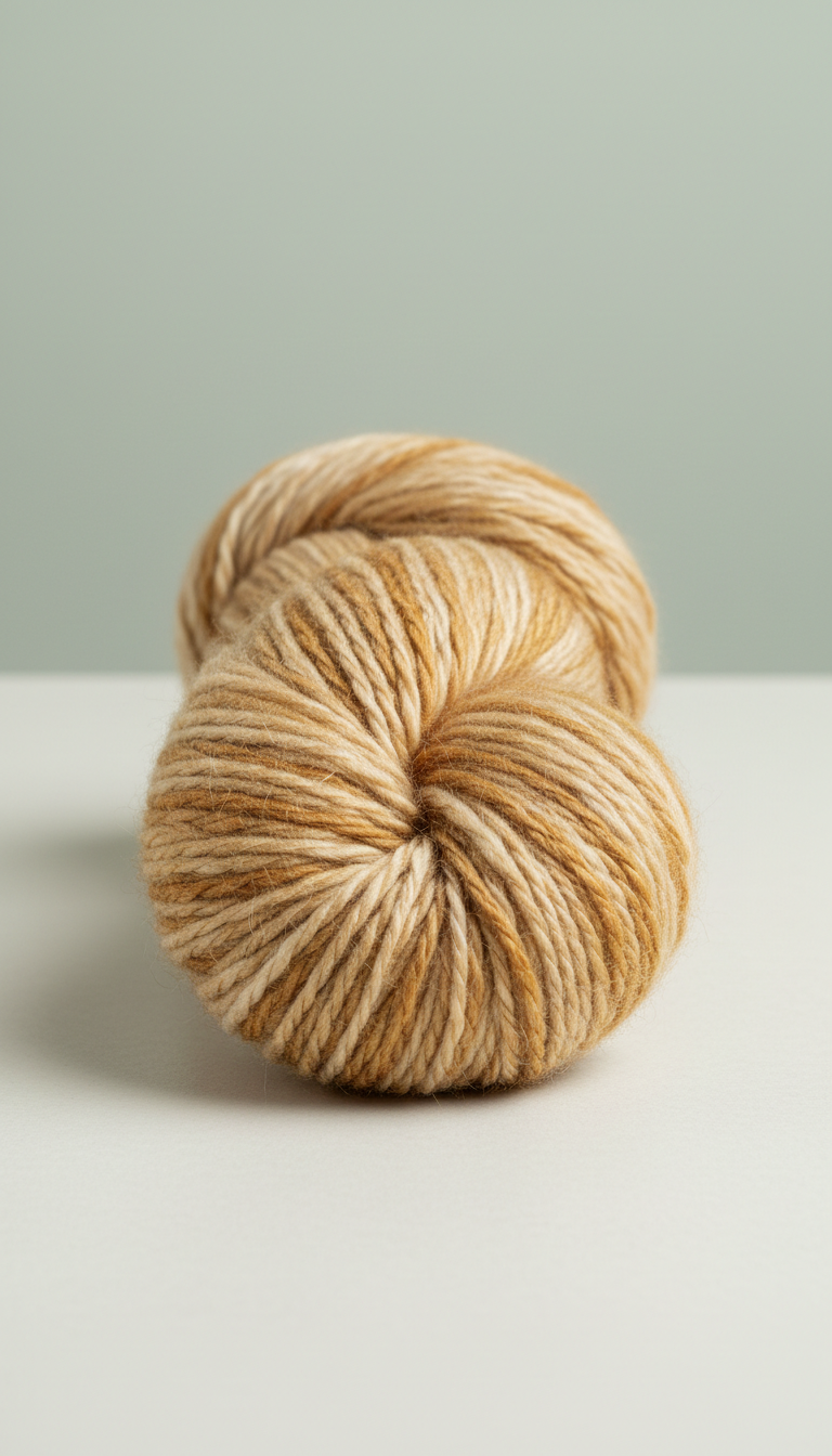 Alpaca blend skein in camel tan