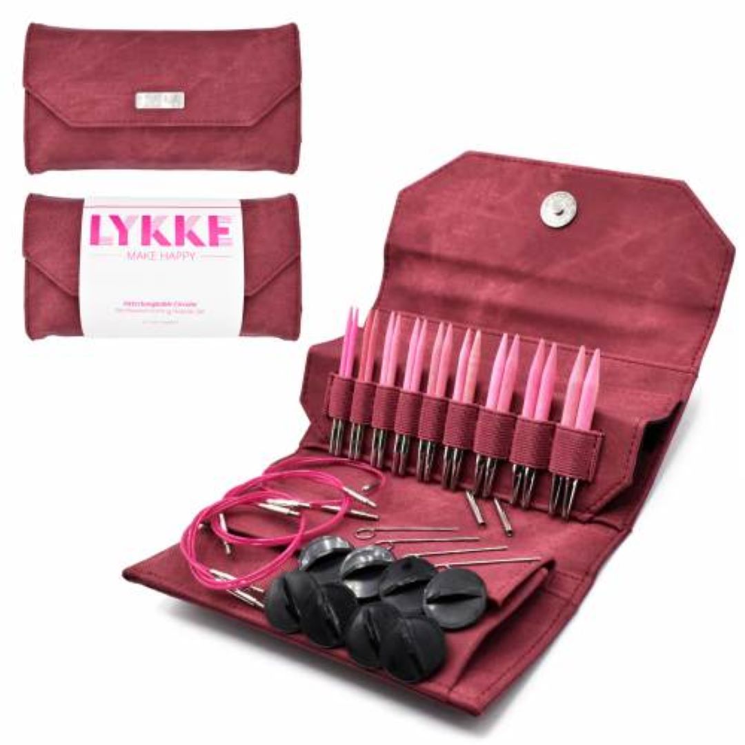 LYKKE Crafts Blush 3.5" Interchangeable Needles Starter Set - 9 Pairs