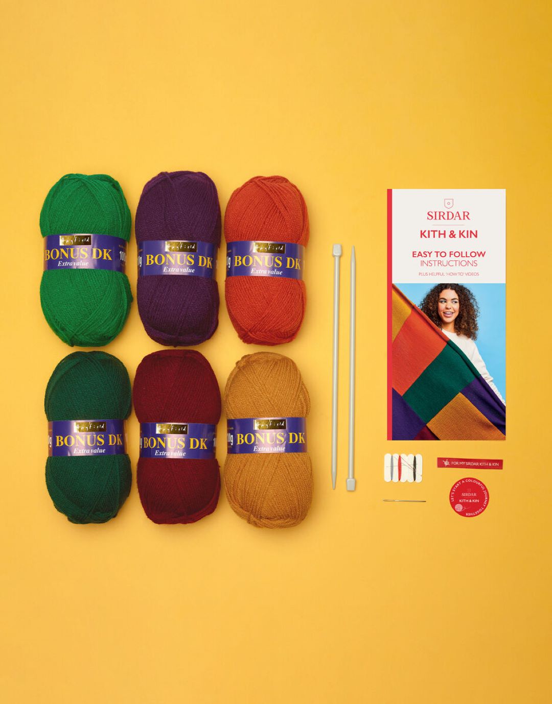 CLEARANCE: Sirdar Patchwork Blanket Knitting Kit