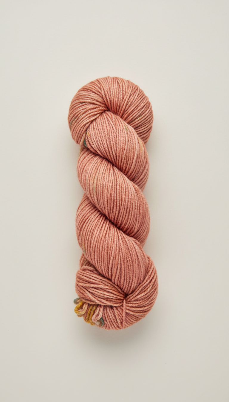 Hand-Dyed Merino Wool Skein Rose Clay