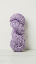 Cotton yarn skein in muted lilac